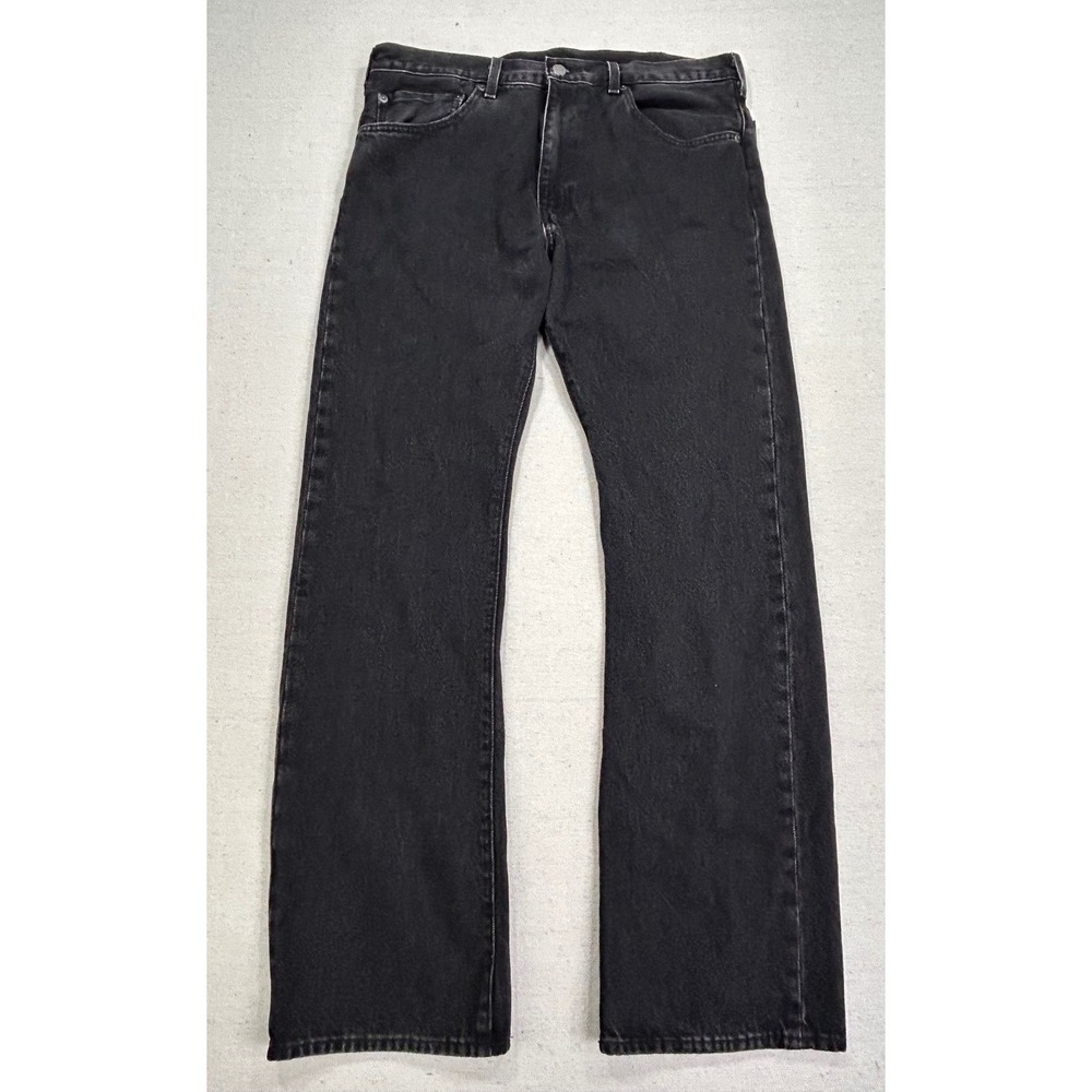 Levis Premium 517 Bootcut Jeans Mens 36x32 Washed Black Western Denim Pants